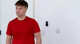 Pissed off teen shares her bed and fucks him hard, big cock pounding her petite ass 😈