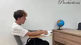 student seduces classmate and fucks in class