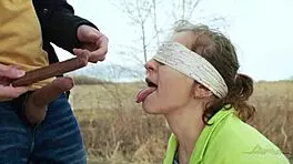 Explosive Outdoor Blowjob Game with Xsanyany!