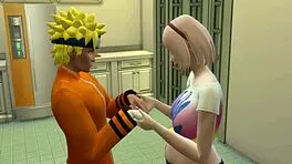 Hinata Seeks Sakura's Fucking Advice in Kitchen, Gets Intense Anal Lesson from Her