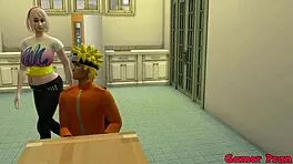 Hinata Seeks Sakura's Fucking Advice in Kitchen, Gets Intense Anal Lesson from Her