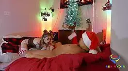 daddy revenge fuck cute 18yo babe in reindeer cosplay christmas casting