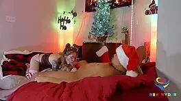 daddy revenge fuck cute 18yo babe in reindeer cosplay christmas casting