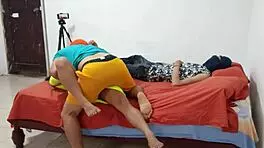 step sister reaches for my cock and starts playing innocently