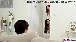 Teen Stepsister Threesome With Petite Bestie And Big Cock Stepbro