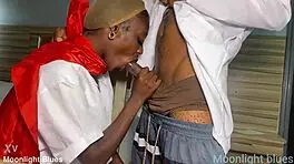 ebony petite student seduces teacher before christmas. intense office sex with big black cock.