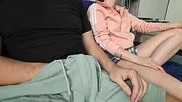 Stepdad jerks off next to his best friends daughter