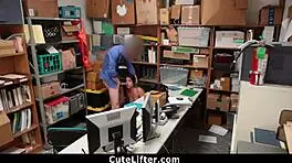 Mall guard strips teen 18+ after catching her stealing.