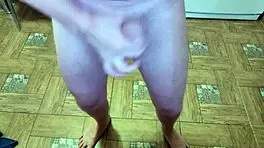 Relaxing living room massage session with close-up details