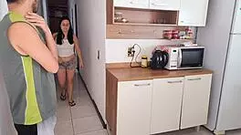 risky sex with husband's best friend while he's in the shower