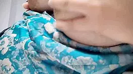 Hey, horny latina babe plays her tits after party hangover in close-up 😘