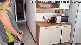 risky sex with husband's best friend while he's in the shower