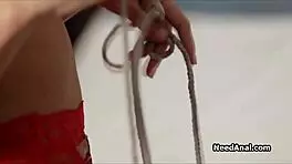 i'm pounding my girlfriend's tight ass deep in that red lingerie