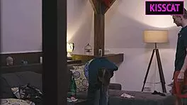 busty maid's unexpected night surprise