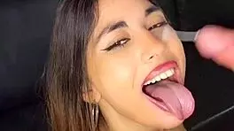 I suck my bosss cock very hard and it ends up on my face