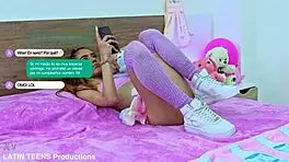 young latina babe enjoys huge cock anal assfucking cumshot facial