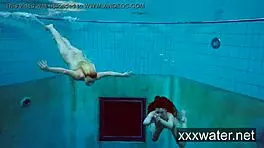 milana and katrin strip eachother underwater
