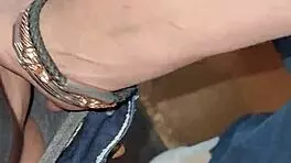 She casually enjoys him cumming in her panties before pulling them up