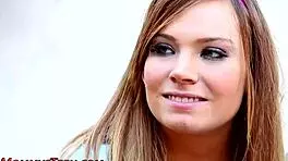 This teen is rubbing herself for the first time with a mature woman 😍