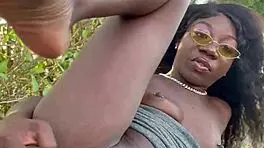 Lola Black XXX Playing With Her Pussy Outside!