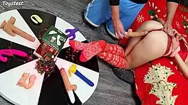 double win two thrusting dildos destroying her tight pussy