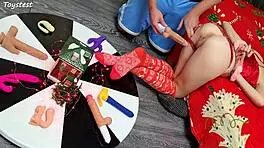 double win two thrusting dildos destroying her tight pussy