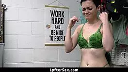 Teen Gets into Serious Trouble with Pervert Security Officer!