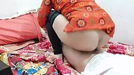 Sexy ebony teen tries anal for the first time with white cock