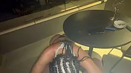 perfect tits playing a new game with hot muscular guy at beach