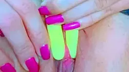 Shaved pink perfect pussy latina college girl and her cute toy