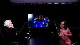 Alice Vasconcelos exposes tits, rides fat guy