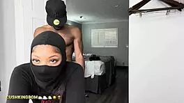 attractive woman uses toy then companion