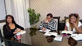 The babysitter prefers fucking over homework