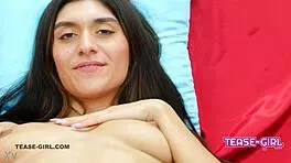 Pretty brunette college student gets massage cum amateurs pov
