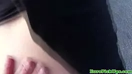 I picked up a European brunette babe outdoors and paid for anal sex