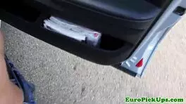 I picked up a European brunette babe outdoors and paid for anal sex