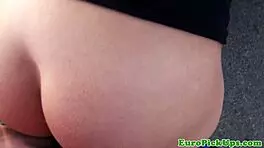 I picked up a European brunette babe outdoors and paid for anal sex