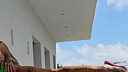 Fucking tommy cabrio on balcony as neighbors watch