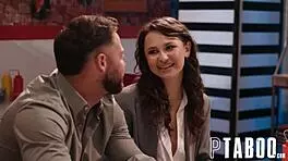 Seth, Liz, and Jordan Sneak Around in a Reality POV Scene at the Diner with Petite Figures