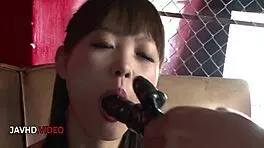 Teen Momoka Rin Toys Herself Before Intense Blowjob