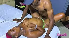 ebony slimthick babe fucking a young 18+ man