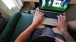 my boyfriend wants to play fifa but i want his cock