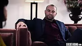 house owner spotted a babe's sweet ass in uniform and he took it