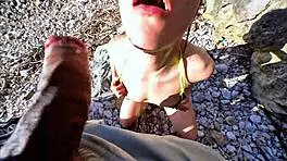 risky beach catch with best friend who could see us