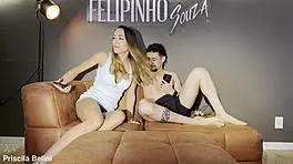 Blonde Brazilian Teen Cums Hard First Time