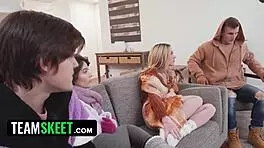 Teen Girls Let Brothers Lick Fuck Pussies