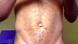 Lonely african man touches his cock and ass after dancing naked