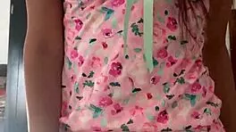 Look at this innocent girl in pajamas spy camera