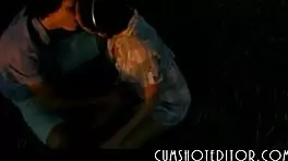 great babe rides cock outdoor in public