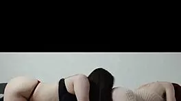 hot amateur fuck of big-assed european brunette friends in stockings